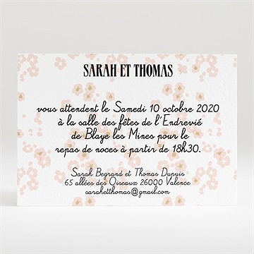 Carton d'invitation mariage notre petit manège