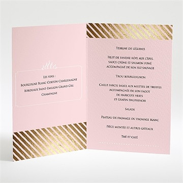 Menu mariage notre annonce - Intérieur du menu