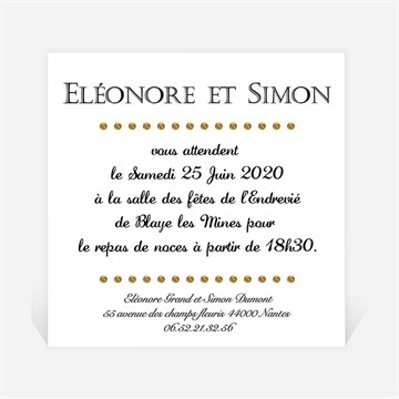 Carton d'invitation mariage smoking et talons