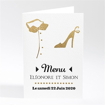 Menu mariage smoking et talons