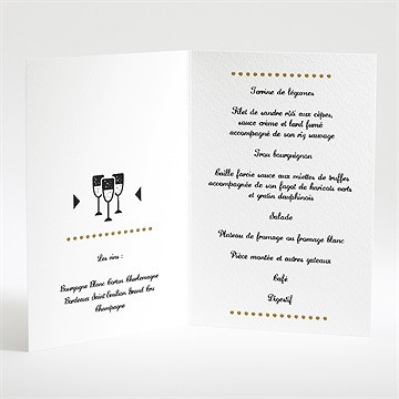Menu mariage smoking et talons - Intérieur du menu
