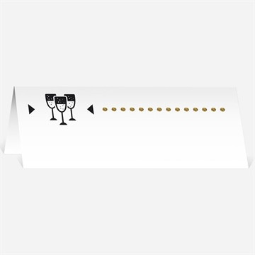 Marque-place mariage smoking et talons