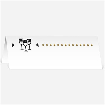 Marque-place mariage smoking et talons