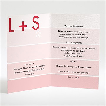 Menu mariage le joli noeud du mariage - Intérieur du menu