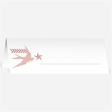 Marque-place mariage jolis oiseaux messagers