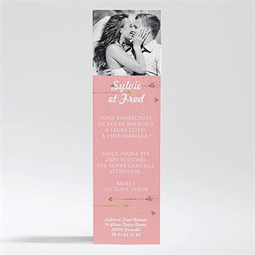 Remerciement mariage invitation photo vintage