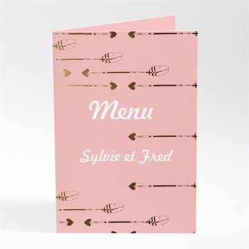 Menu mariage invitation photo vintage