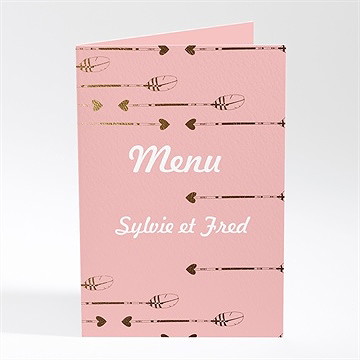 Menu mariage invitation photo vintage