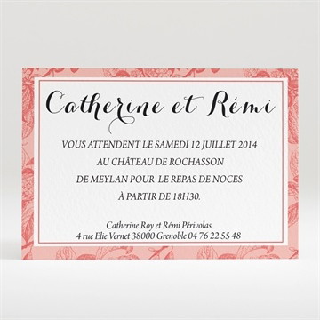 Carton d'invitation mariage vintage et élégant