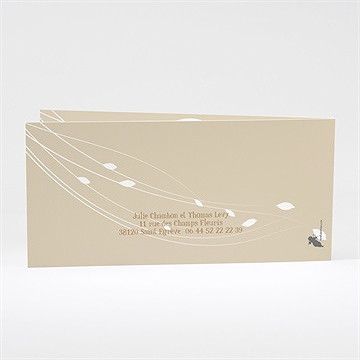 Faire-part mariage dans le droit chemin - Dos du faire-part