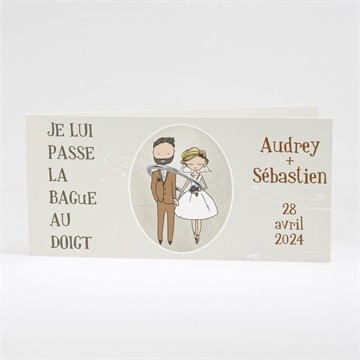 Faire-part mariage je lui passe la bague au doigt