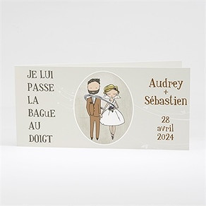 Faire-part mariage je lui passe la bague au doigt