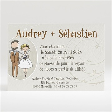 Carton d'invitation mariage je lui passe la bague au doigt