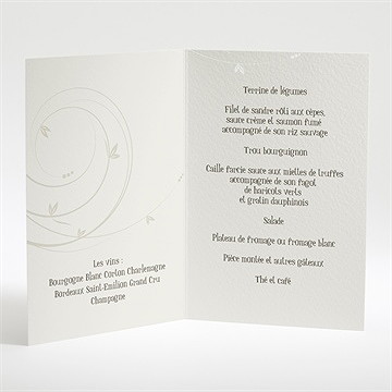 Menu mariage je lui passe la bague au doigt - Intérieur du menu
