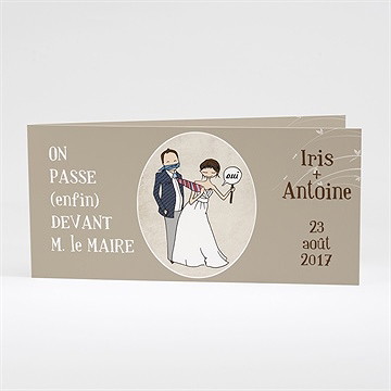 Faire-part mariage illustrations humour original