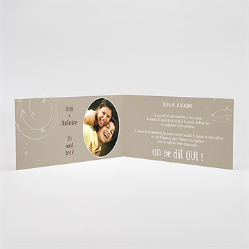 Faire-part mariage illustrations humour original - Intérieur du faire-part