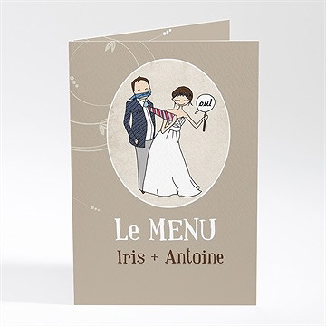 Menu mariage illustrations humour original