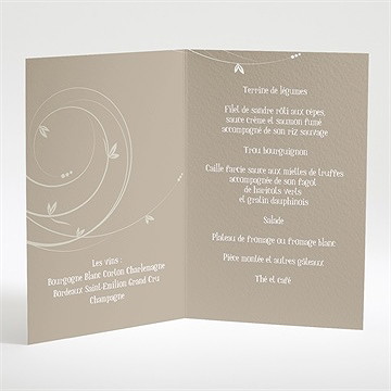 Menu mariage illustrations humour original - Intérieur du menu