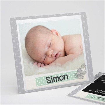 Faire-part naissance cadre photo original