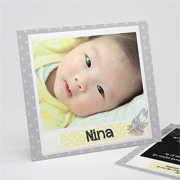 Faire-part naissance vintage photo