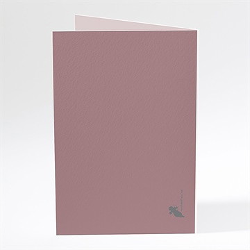 Menu baptême petit damier violet - Dos du menu