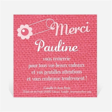 Remerciement naissance double photos faire part