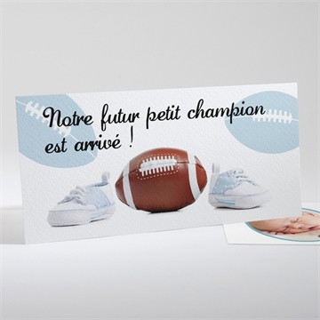 Faire-part naissance notre futur champion est né!