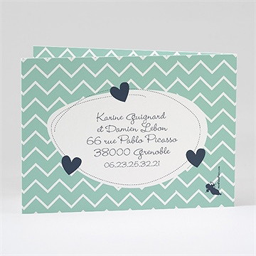 Faire-part naissance petit nounours - Dos du faire-part