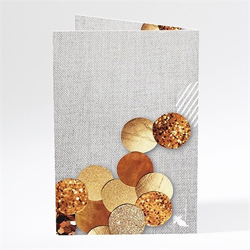 Menu mariage gravure et motifs original - Dos du menu