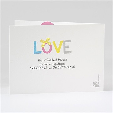 Faire-part naissance surprise - Dos du faire-part