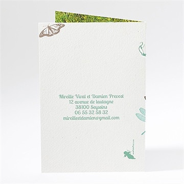 Faire-part mariage la corbeille des mariés - Dos du faire-part