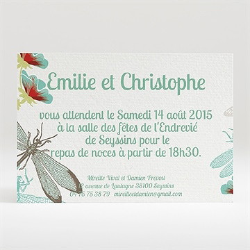 Carton d'invitation mariage la corbeille des mariés