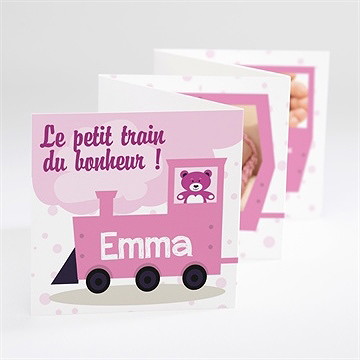 Faire-part naissance son petit train