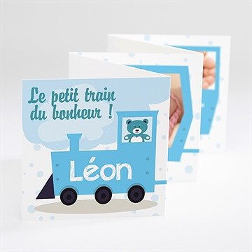 Faire-part naissance joli petit train
