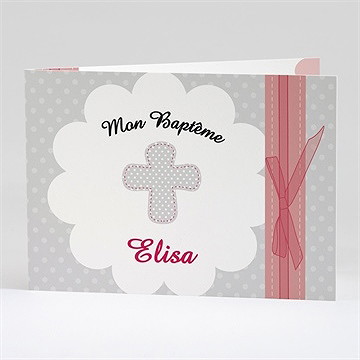 Faire-part de baptême feu sacré