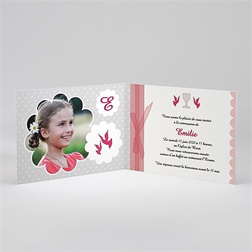 Faire-part communion le calice - Intérieur du faire-part