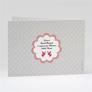 Faire-part communion le calice - Dos du faire-part