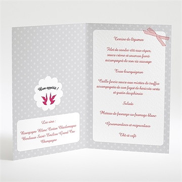 Menu communion le calice - Intérieur du menu