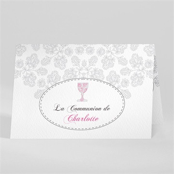 Faire-part de baptême arabesques filles