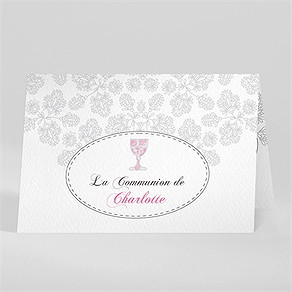 Faire-part de baptême arabesques filles