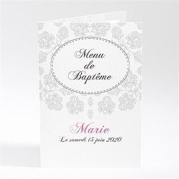 Menu baptême arabesques filles