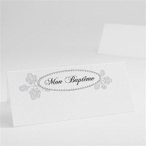 Marque-place baptême arabesques filles