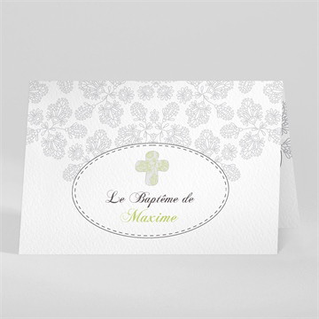 Faire-part de baptême chevalet d'arabesque