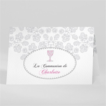 Faire-part communion double face avec photo