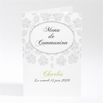 Menu communion chevalet original