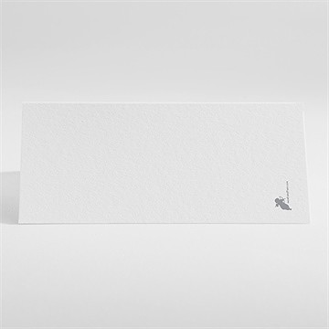 Marque-place baptême pois et confettis garçon - Dos du marque-place