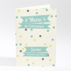 Menu communion jolie fête