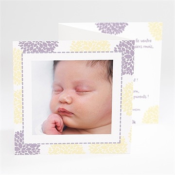 Faire-part naissance motifs fleuris et originaux