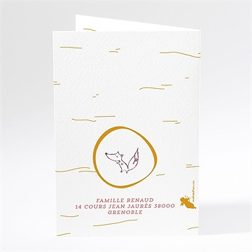 Faire-part naissance faire part photo - Dos du menu