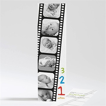 Faire-part naissance silence, on tourne!